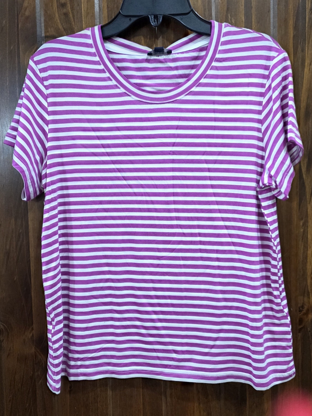 Splendid Pink and White Striped Short Sleeve Tee
